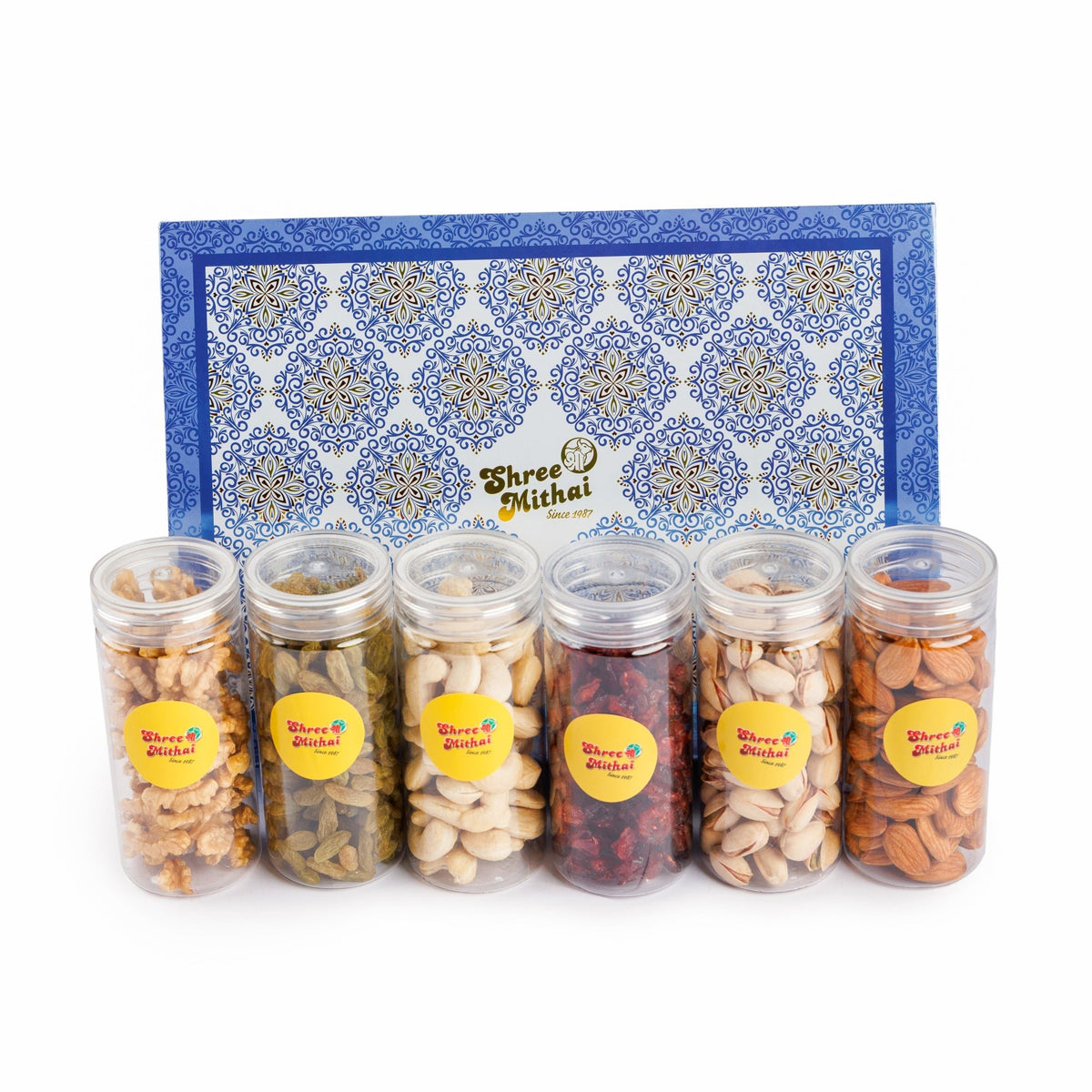 Blue Titanium Dry Fruit Box - Shree Mithai