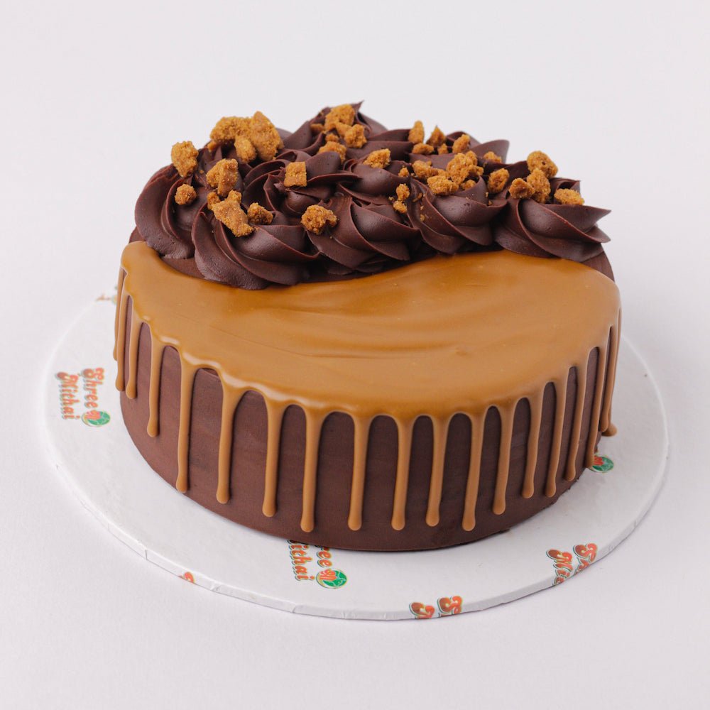 Biscoff Dark Ganache Cake - Shree Mithai