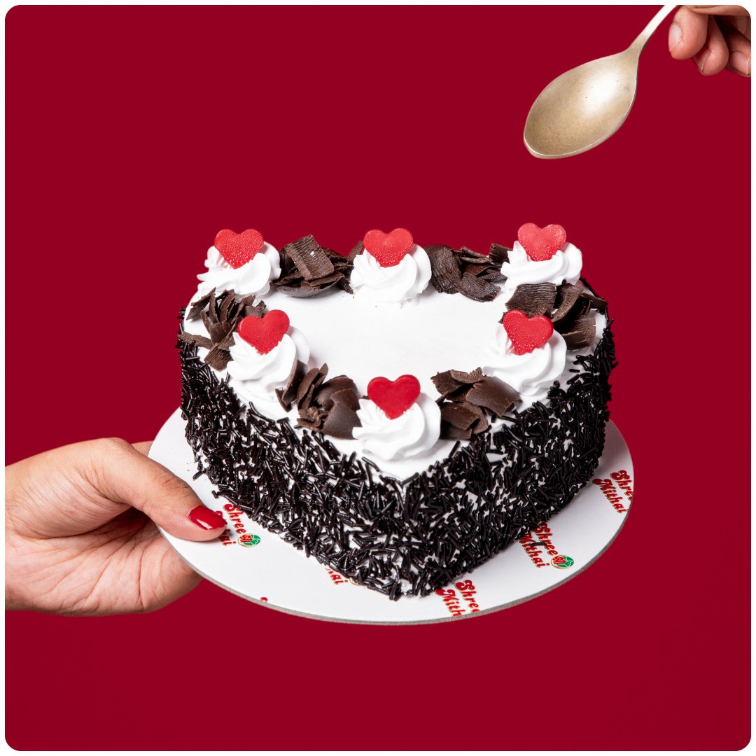 Valentines Black Forest Cake - Shree Mithai