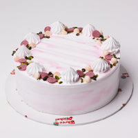 Valentines Rose Lychee Cake - Shree Mithai