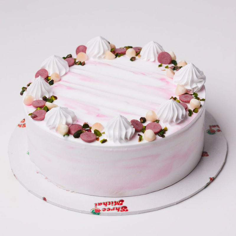 Valentines Rose Lychee Cake - Shree Mithai