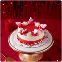 Valentines Rose Lychee Cake - Shree Mithai