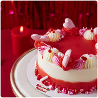 Valentines Rose Lychee Cake - Shree Mithai